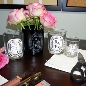 Empty Diptyque Bais candle holder